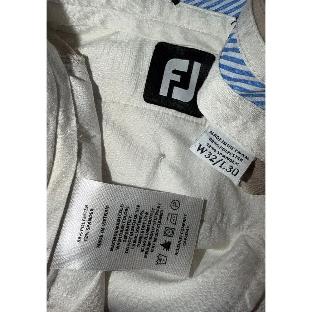 Footjoy Golf Pants Mens 32x30 Khaki Performance Stretch Pleated